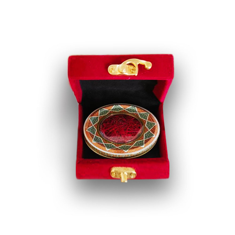 زعفران قائنات سوپر نگین اتویی (خالص) - نیم مثقال (2.3 گرم) پک هدیه
